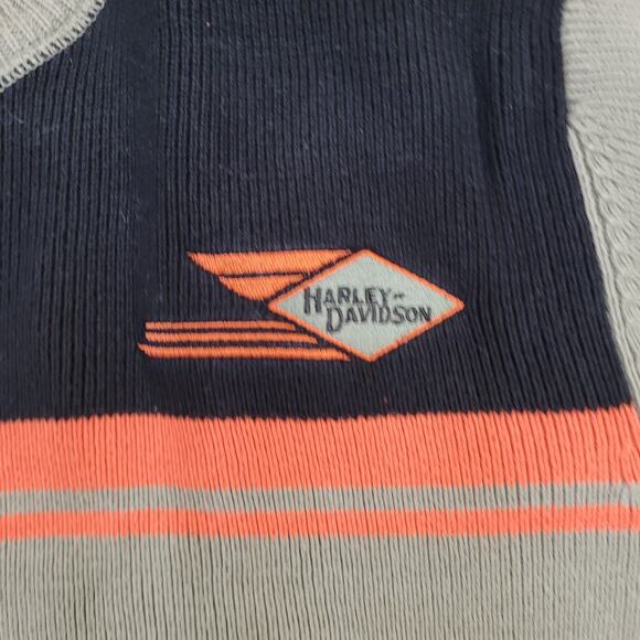 Vintage 90s Harley-Davidson Sweater Medium 22x25 Gray - Picture 11 of 13